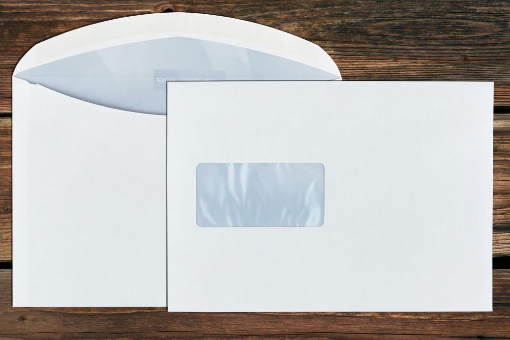 Kuvertierhüllen mit Fenster C5 162x229 mm Nassklebend Hochweiß 80 g/qm